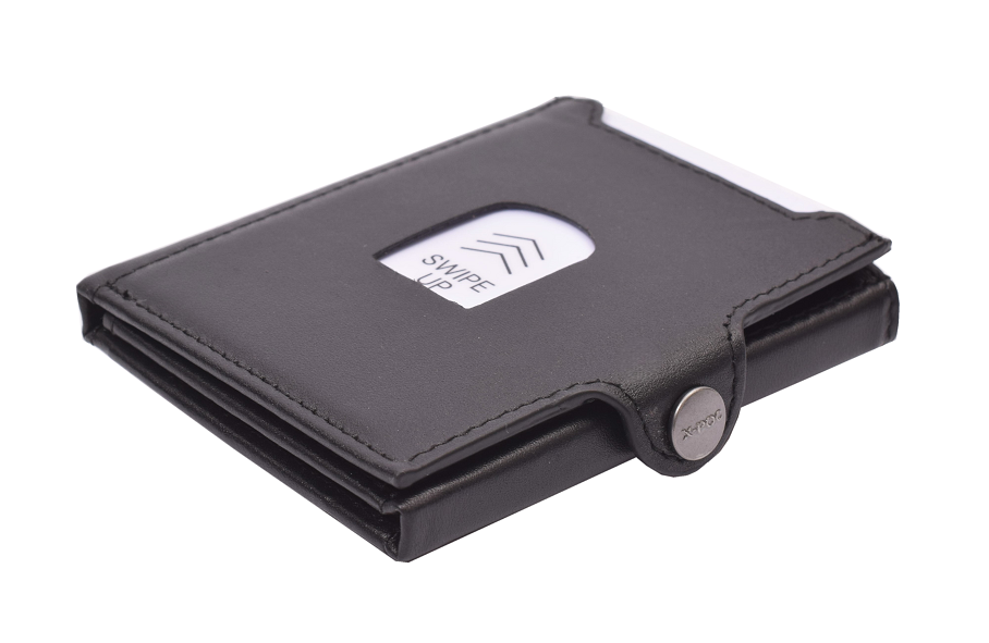 X-POC 7048 Kreditkarten Slim-Wallet Nappaleder/schwarz