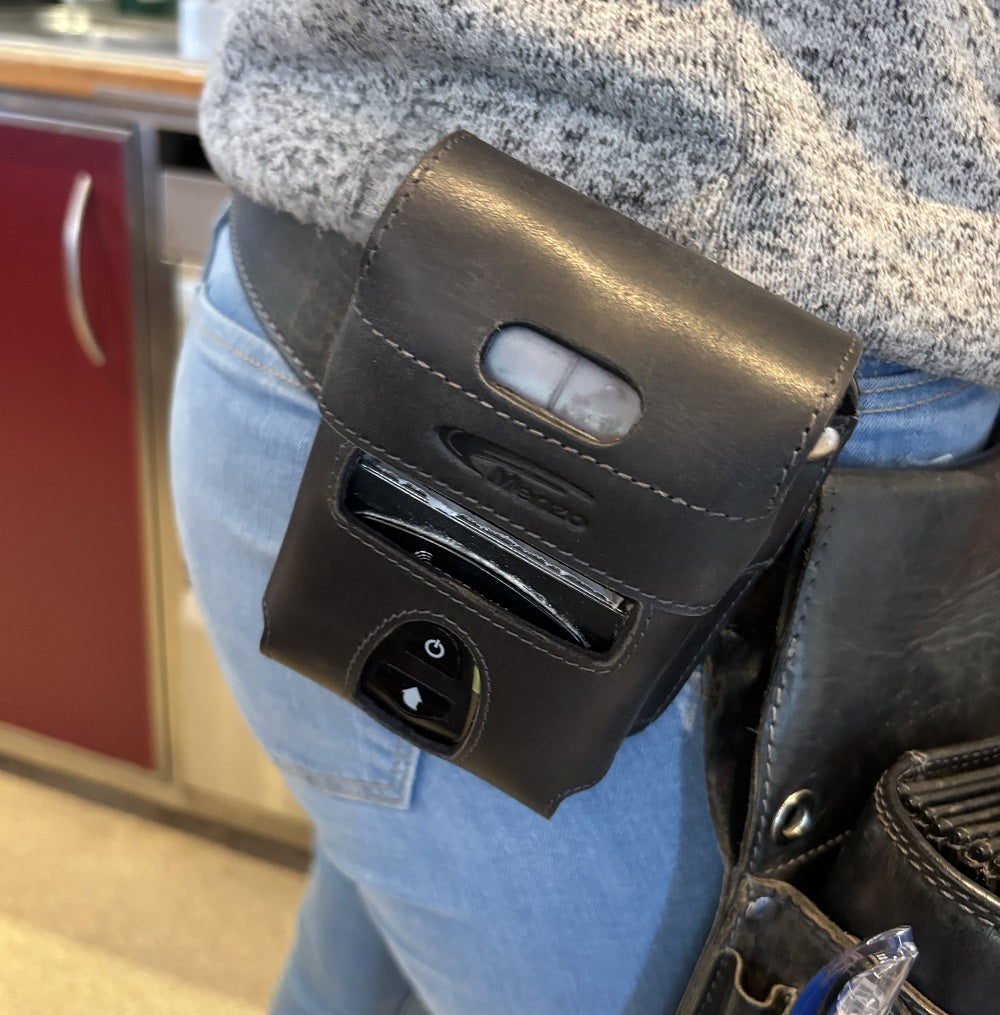 Druckertasche | Büffelleder | Schwarz