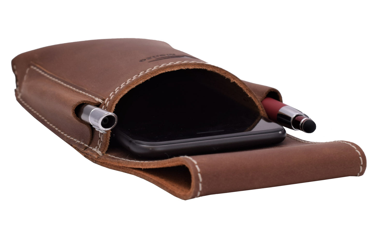 Ordermantasche | Büffelleder | Deltabraun