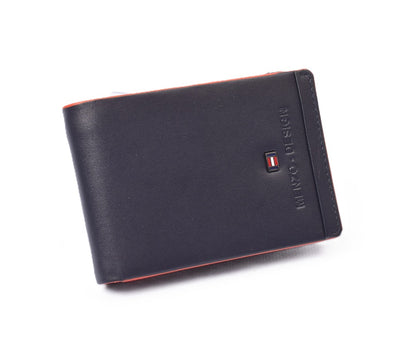 Menzo 7031 Kleinbörse saison3 navy-orange / Nappaleder