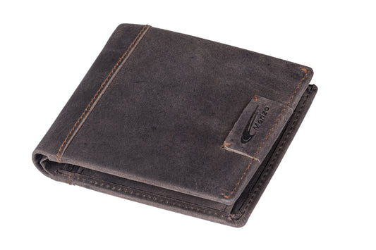 Menzo 8038 Herrenbörse darkbraun / Büffelleder