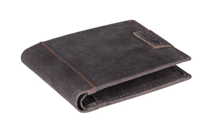 Menzo 8038 Herrenbörse darkbraun / Büffelleder