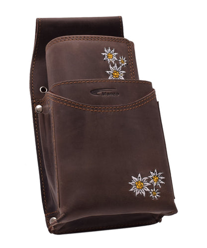 Kellnerbörsenset - 3-teilig - marone-edelweiss (Kellnerbörsenset + Computerhalter + Gürtel)