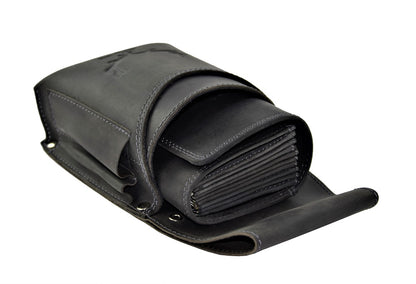 Menzo-Kellnerbörsenset - 3-teilig - schwarz-geweih (Kellnerbörsenset + Getränkehalter + Gürtel)