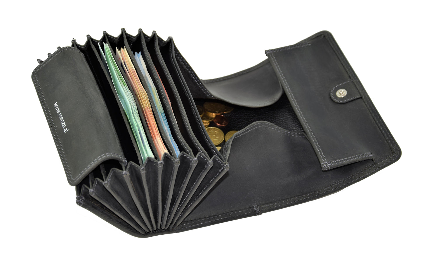 Profikellnerset - Kellnerbörse & Kellnertasche mit Ordermanfach | Büffelleder | Schwarz | neu