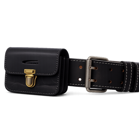 Menzo 998 Gürteltasche Büffelleder/schwarz