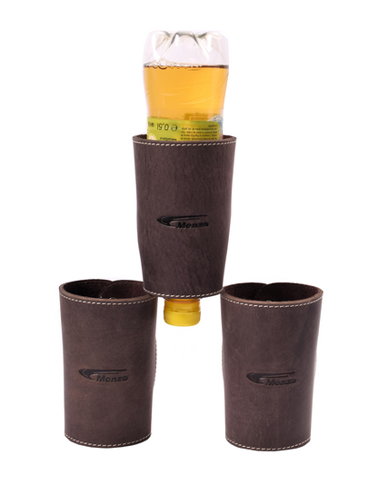 Menzo 837 Kellnerbörsenset - 3-teilig - marone-edelweiss (Kellnerbörsenset + Getränkehalter + Gürtel)