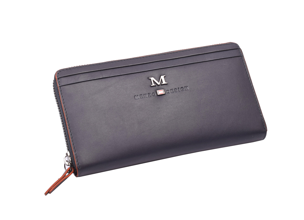Menzo 7034 Damenbörse saison3 navy-orange / Nappaleder