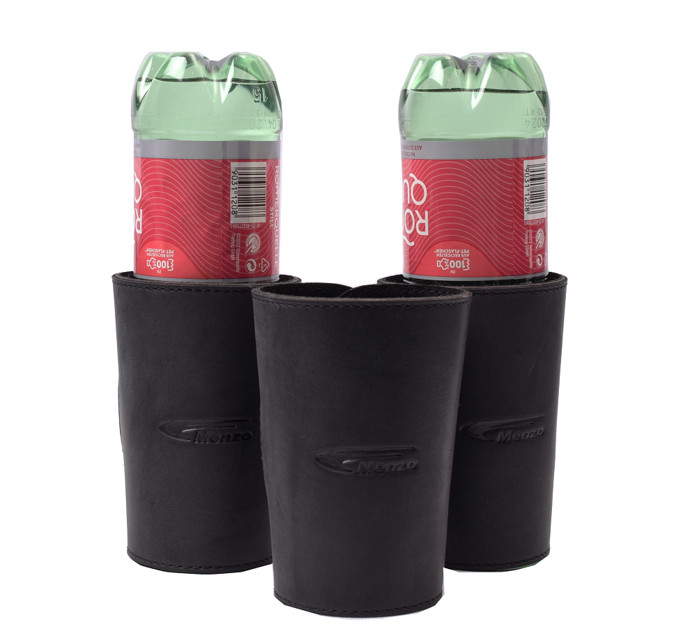 Menzo-Kellnerbörsenset - 3-teilig - schwarz-geweih (Kellnerbörsenset + Getränkehalter + Gürtel)