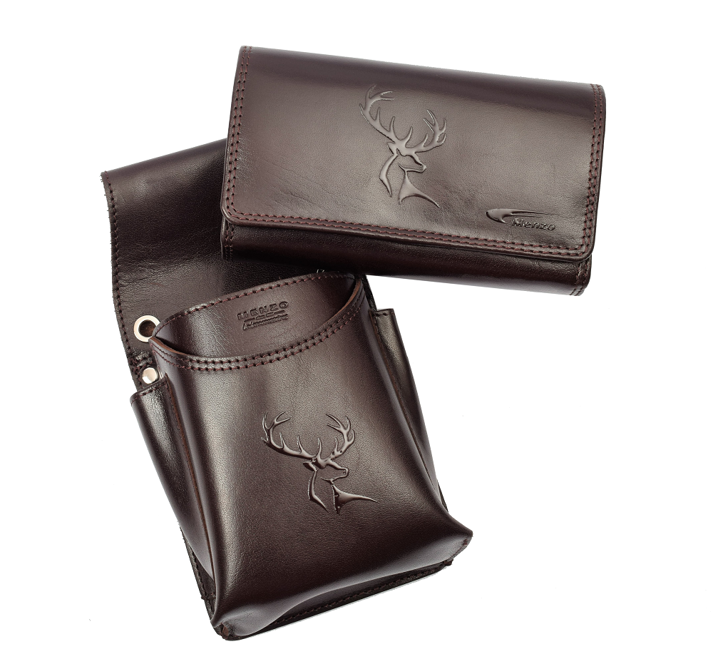Hochwertiges Menzo 937glossy-hirsch Profikellnerset Büffelleder/braun