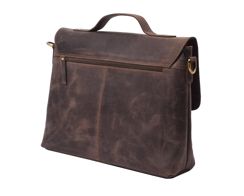 Menzo MB120 - 15,6 Zoll Laptoptasche Büffelleder/marone