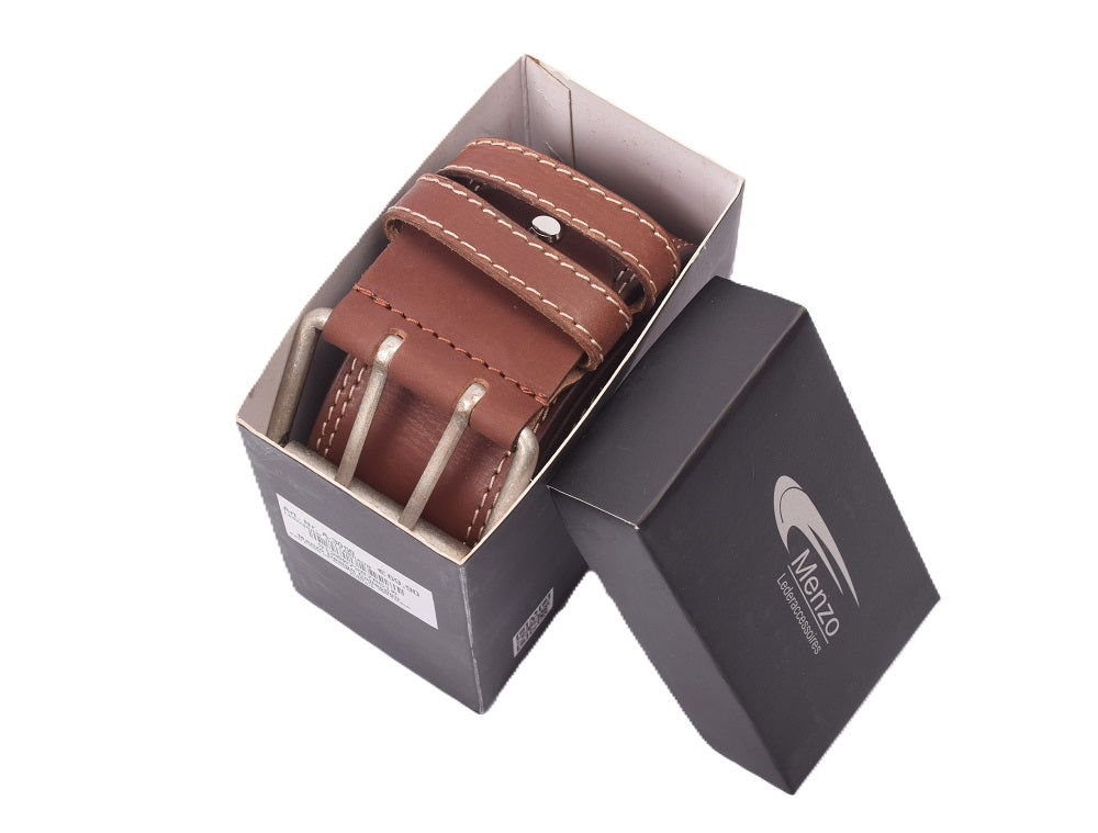 Menzo 3060 Profikellnergürtel (Breite 6cm) Büffelleder / deltabraun