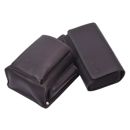 Profikellnerset - Kellnerbörse & Kellnertasche mit Ordermanfach | Büffelleder | Schwarz | neu