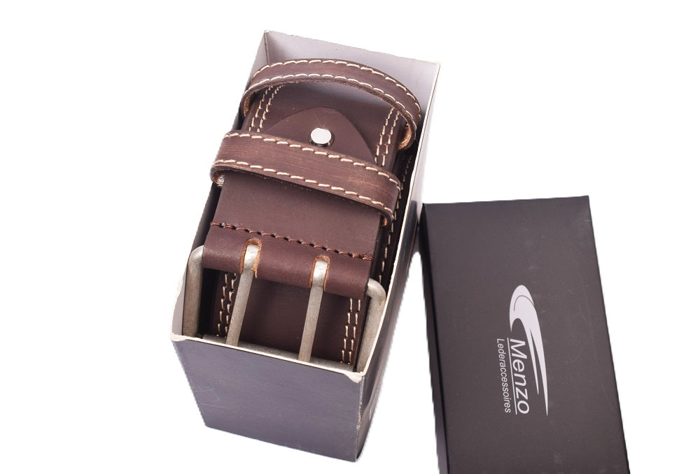 Menzo 3060 Profikellnergürtel (Breite 6cm) Büffelleder / marone