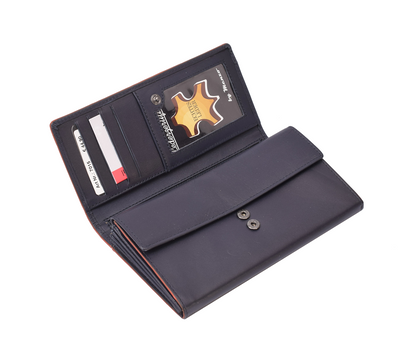 Menzo 7015 Damenbörse saison3 navy-orange / Nappaleder