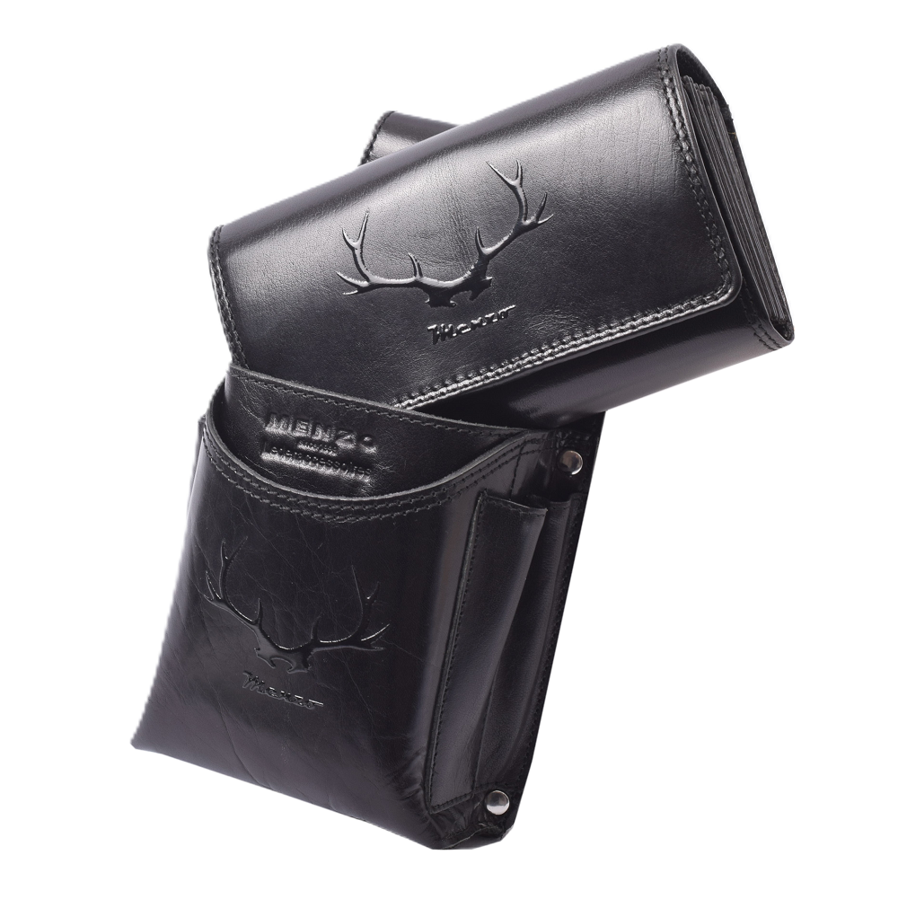 Neu: Hochwertiges  Menzo 937geweih Profikellnerset Büffelleder/schwarz