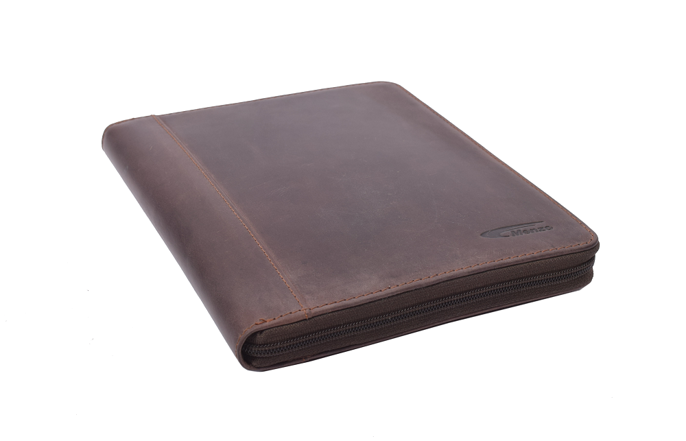 Menzo MB46 Dokumenten & Tabletmappe A5 Büffelleder/marone