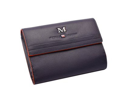 Menzo 7013 Damenbörse saison3 navy-orange / Nappaleder