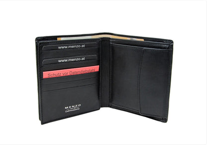 Menzo 7018 Herrenbörse schwarz / Nappaleder