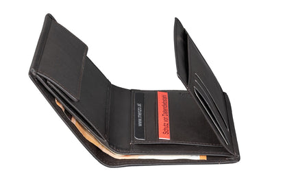 Menzo 7001 Herrenbörse schwarz / Nappaleder