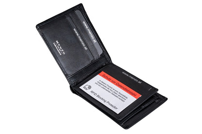 Menzo 9011 Herrenbörse schwarz / Nappaleder