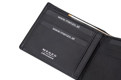 Menzo 9011 Herrenbörse schwarz / Nappaleder