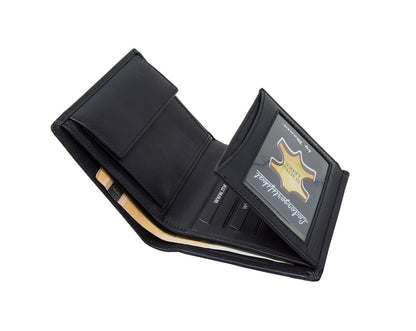 Menzo 9012 Herrenbörse schwarz / Nappaleder