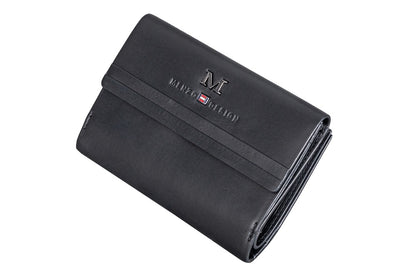 Menzo 7013 Damenbörse schwarz / Nappaleder