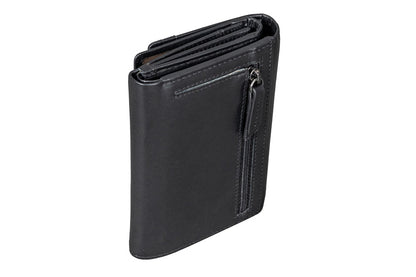 Menzo 7014 Damenbörse schwarz / Nappaleder