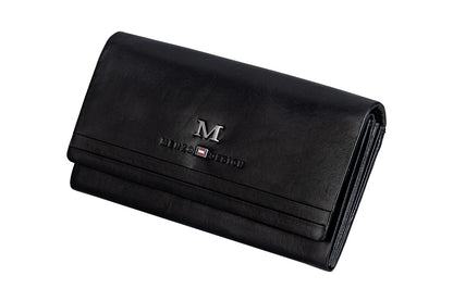 Menzo 7015 Damenbörse schwarz / Nappaleder