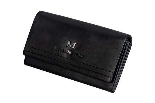 Menzo 7015 Damenbörse schwarz / Nappaleder