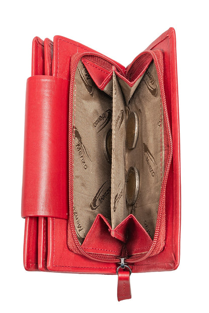 Menzo 7024 Damenbörse rot / Nappaleder