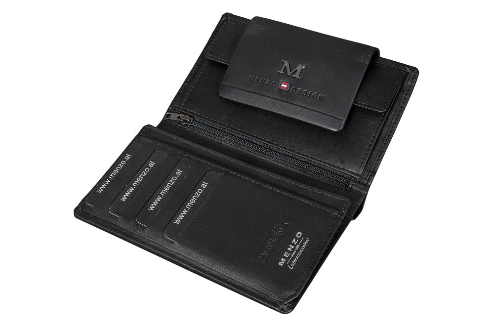 Menzo 7033 Damenbörse schwarz / Nappaleder