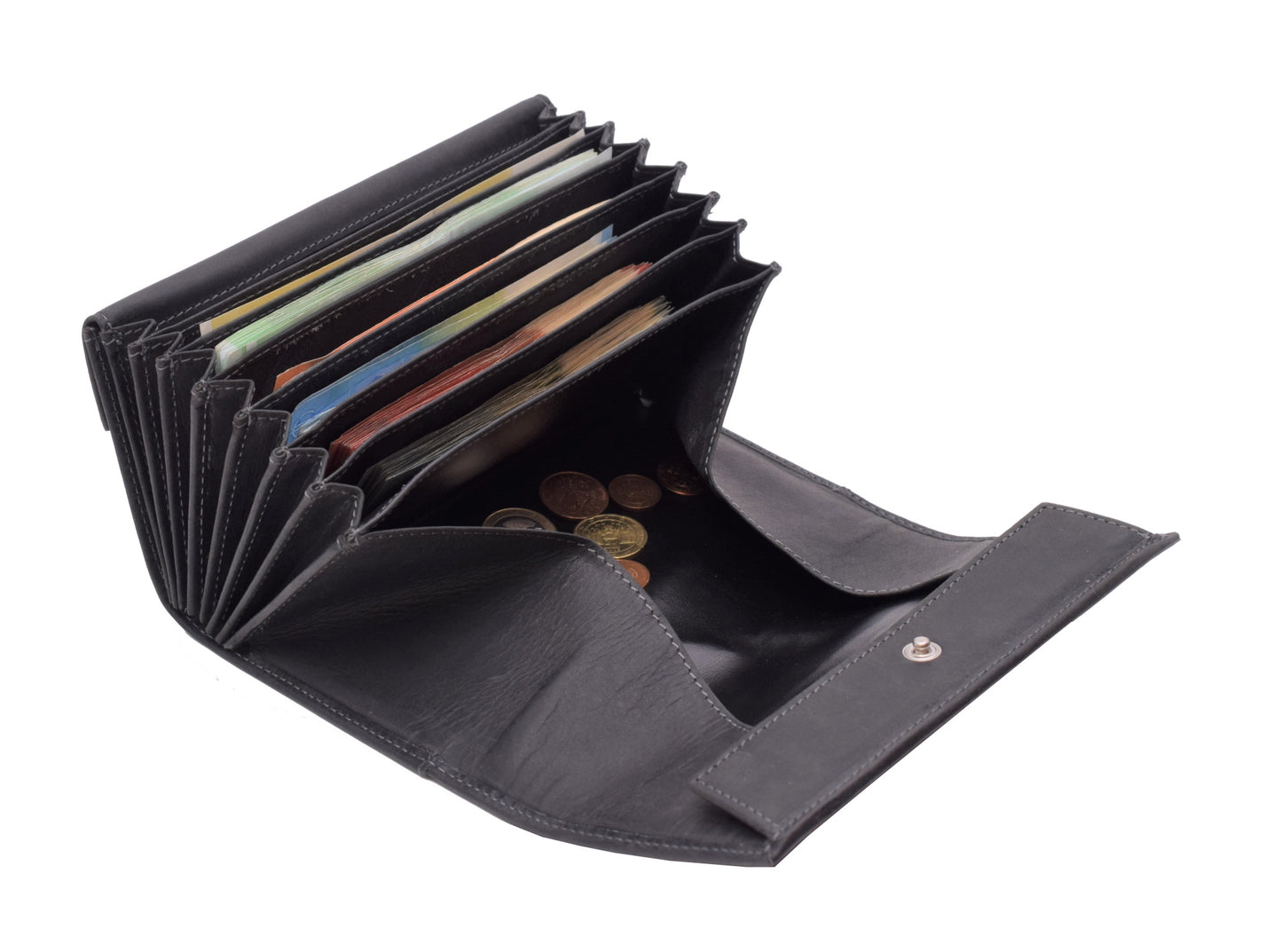 Menzo 976 Kellnerbörse Büffelleder/schwarz