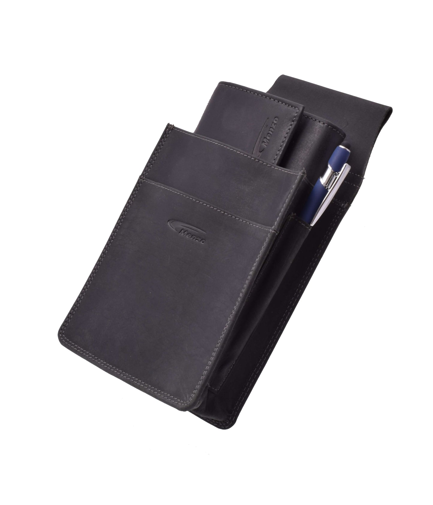 Menzo 992 Kellnerbörsenset Büffelleder/schwarz