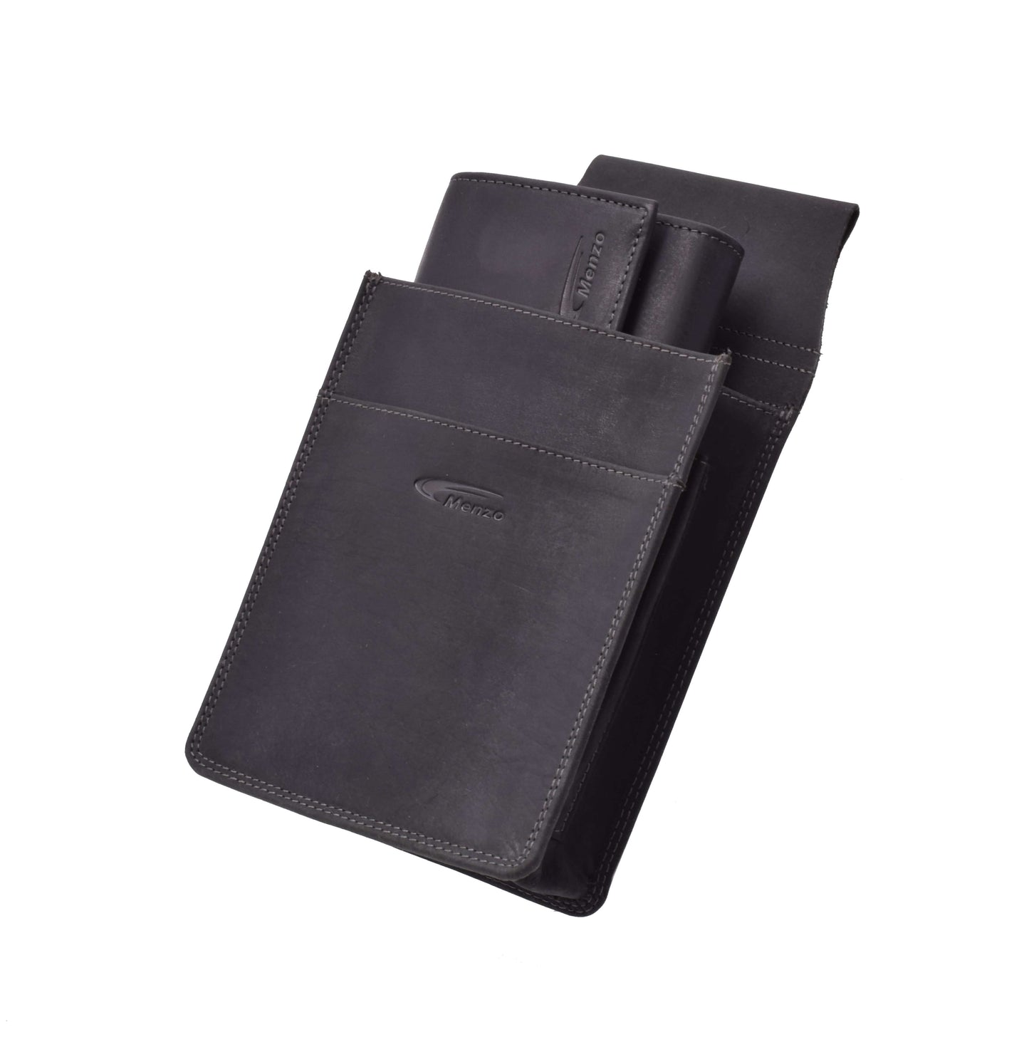 Menzo 992 Kellnerbörsenset Büffelleder/schwarz