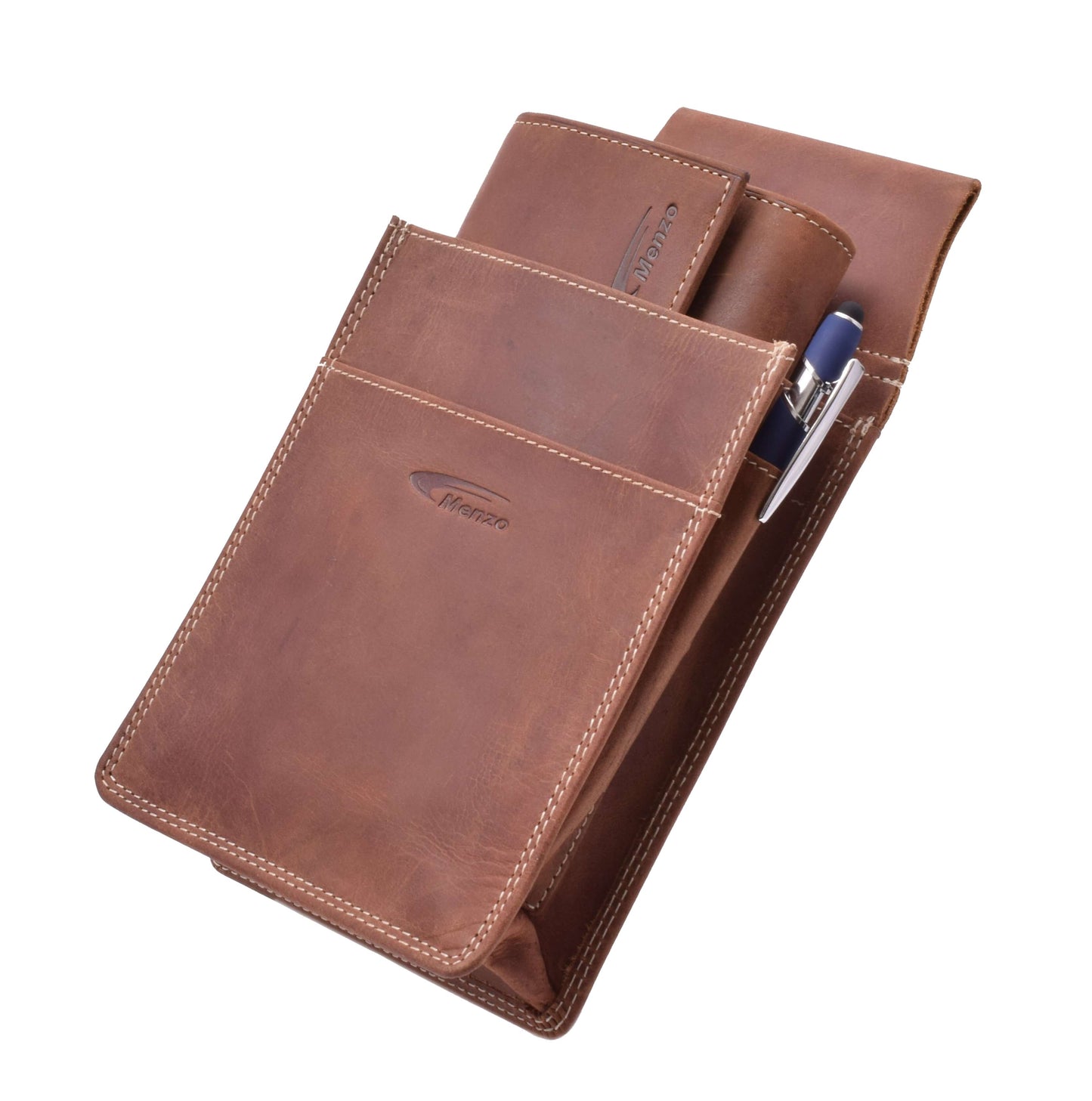 Menzo 992 Kellnerbörsenset Büffelleder/deltabraun