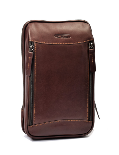Menzo MB68D - Cross-Body-Bag Rindsleder/marone