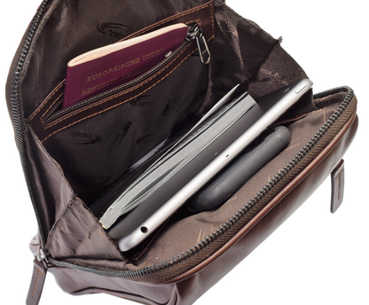 Menzo MB68D - Cross-Body-Bag Rindsleder/marone