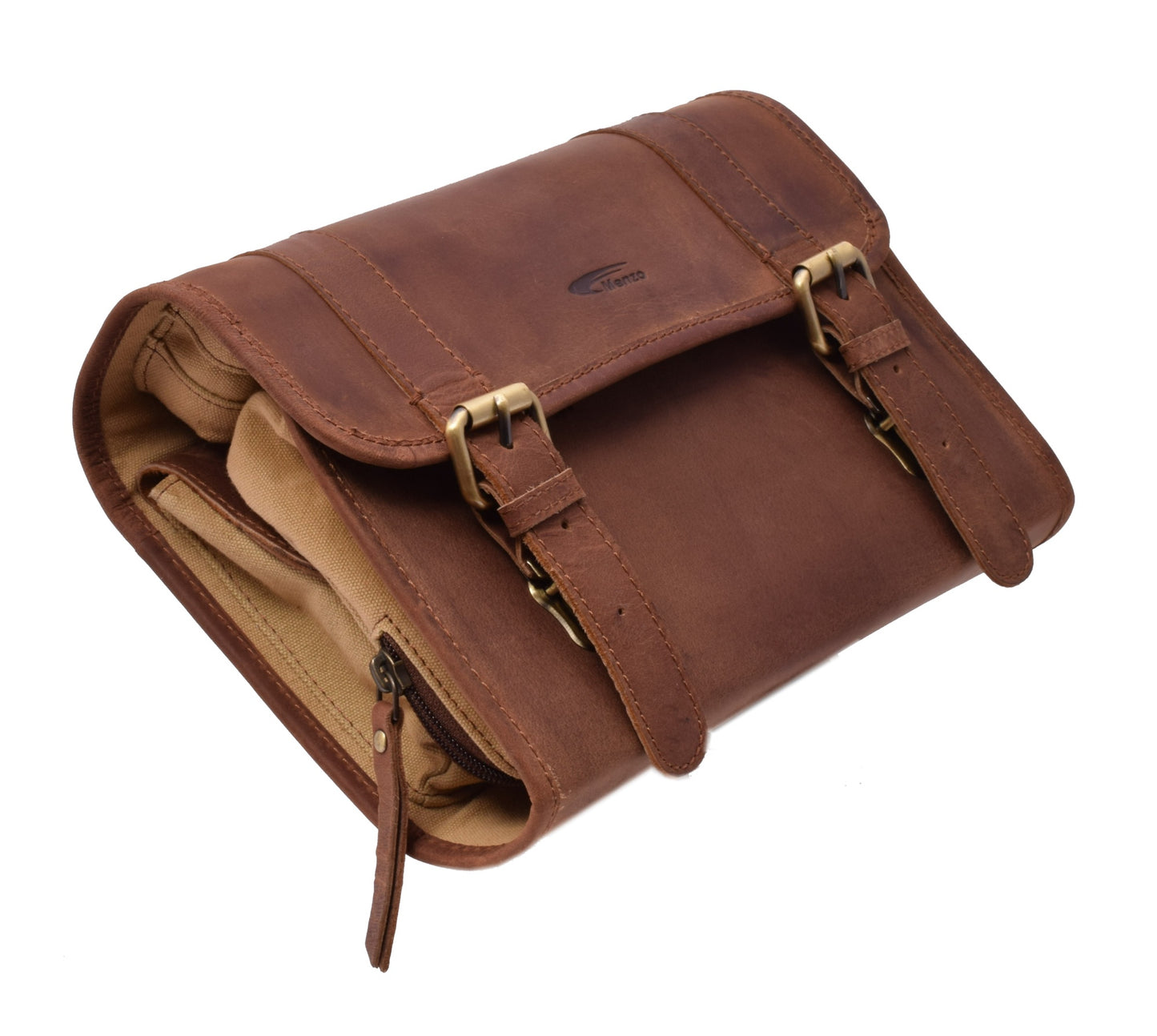 Menzo MB52 Kulturtasche Büffelleder/deltabraun