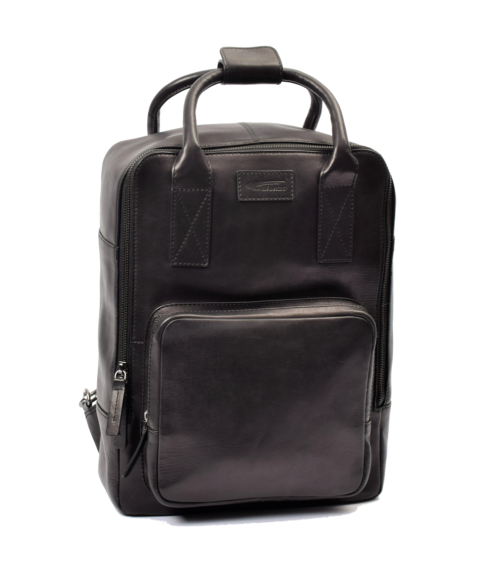 Menzo MB65D - Rucksack Rindsleder/schwarz
