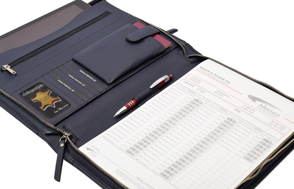 Menzo MB102 Schreibmappe A4 Nappaleder/navy