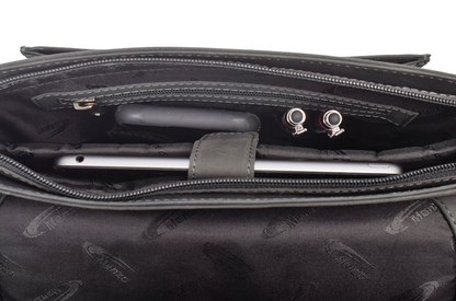 Menzo MB81 Umhängetasche Büffelleder/schwarz