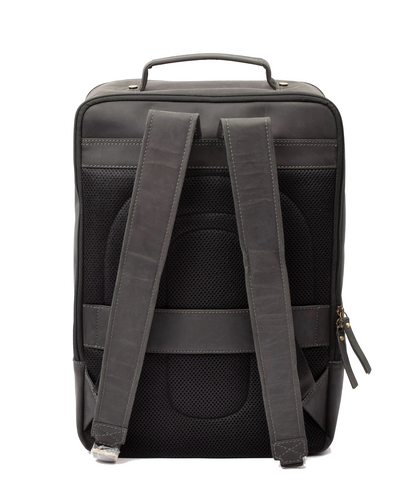 Menzo MB80 - Rucksack Büffelleder/schwarz für 15,6 Zoll Laptop