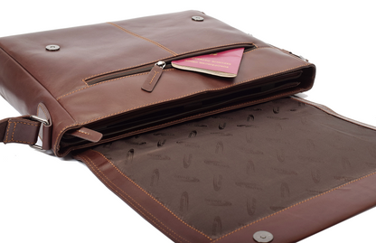 Menzo MB69D - Umhängetasche Rindsleder/marone