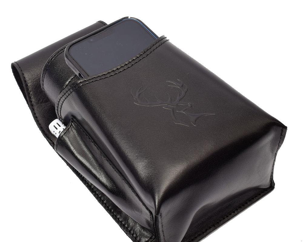Hochwertiges MENZO 937Cglossy Hirsch Sonderedition - Profikellnerset mit Ordermanfach Rindsleder/schwarz