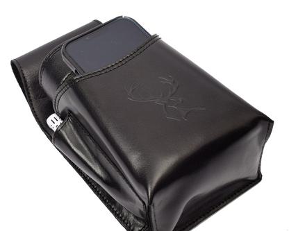 Hochwertiges MENZO 937Cglossy Hirsch Sonderedition - Profikellnerset mit Ordermanfach Rindsleder/schwarz