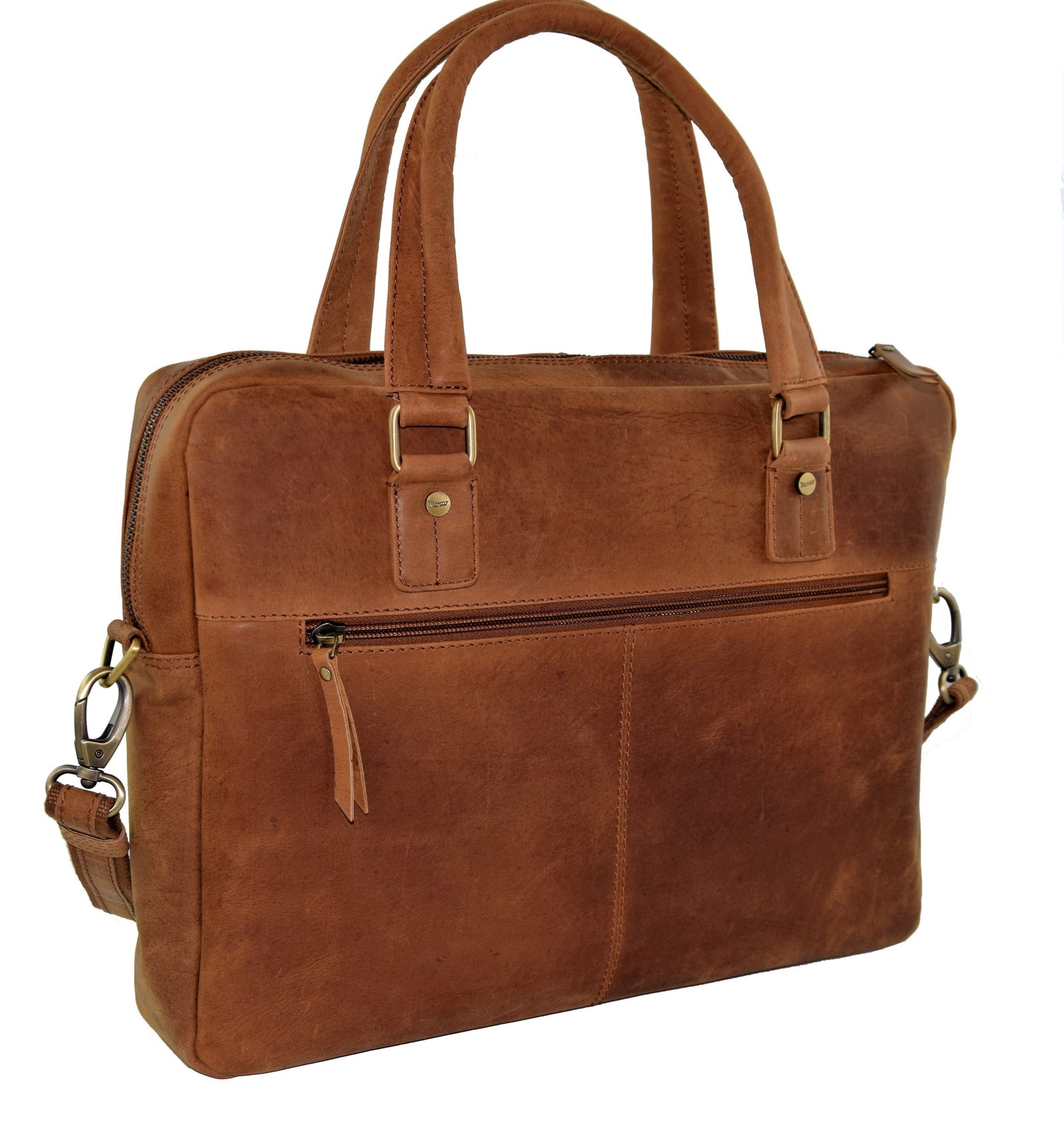 Menzo MB12 -14 Zoll Laptoptasche Büffelleder/deltabraun