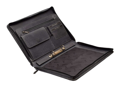 Menzo MB55 Dokumentenmappe A4 Büffelleder/schwarz