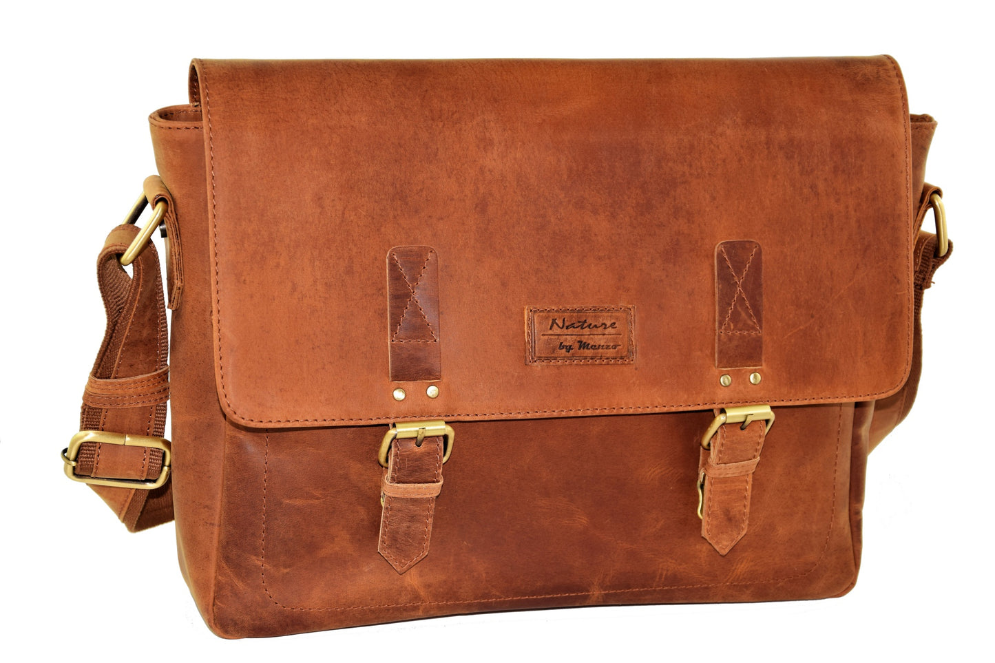 Menzo MB5 - 15,6 Zoll Laptoptasche Büffelleder/deltabraun
